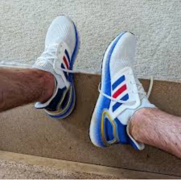 Adidas Men's Ultra BOOST 20 'White Royal Blue Red' Running Sneakers - Picture 2 of 15